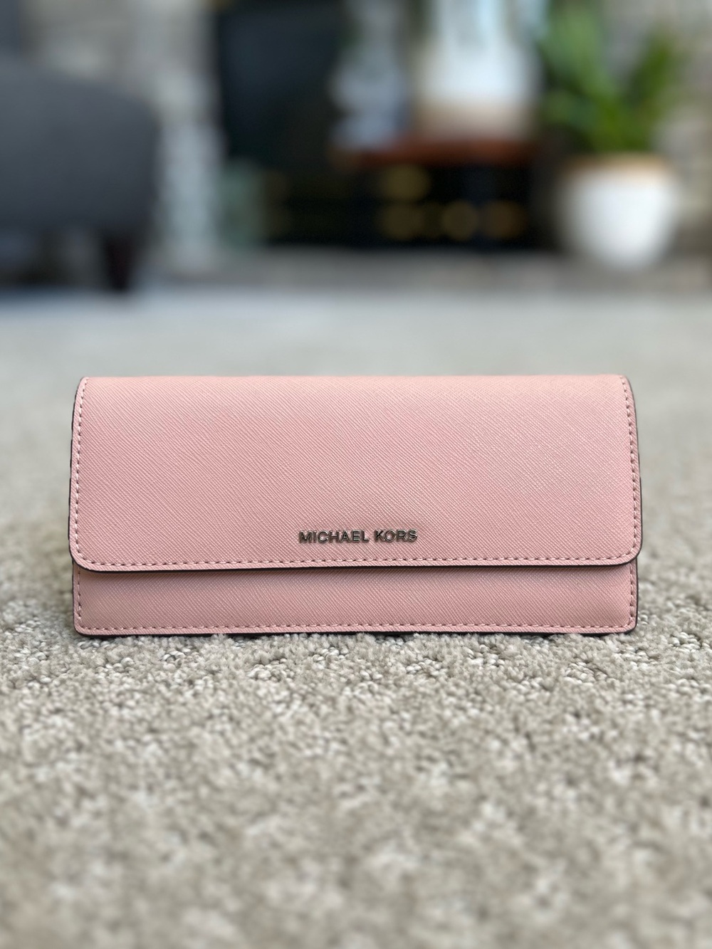 Michael Kors Large Saffiano Leather Snap-Front Wallet